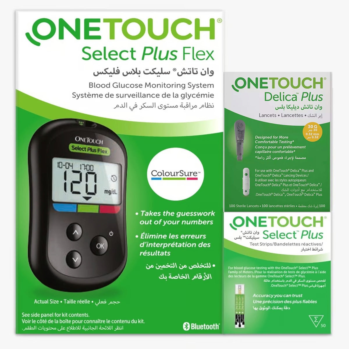 One Touch Select Plus Flex Meter + Lancet + Strips – Medicina Online  Pharmacy